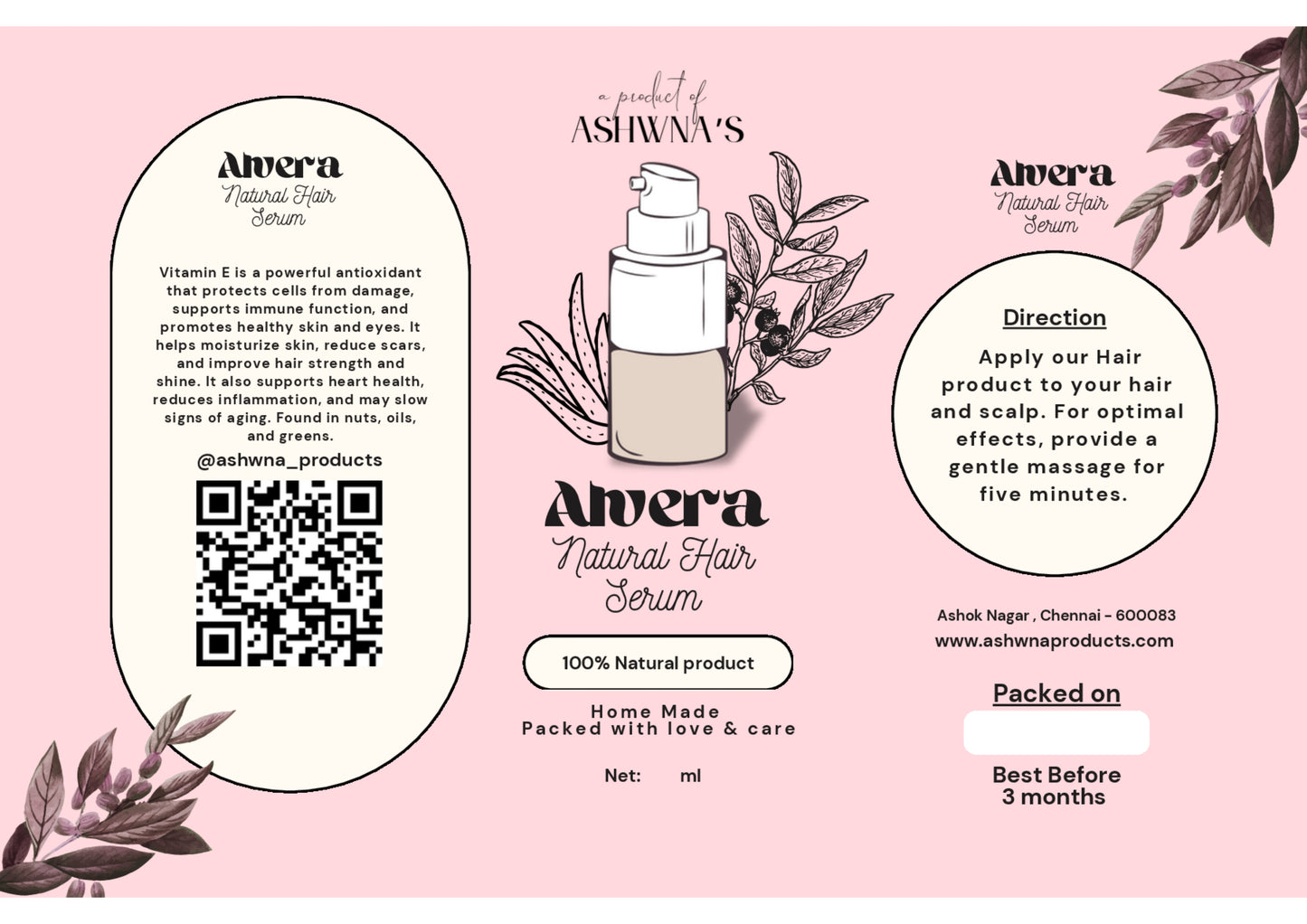 Ashwna's Alvera Natural Hair Serum