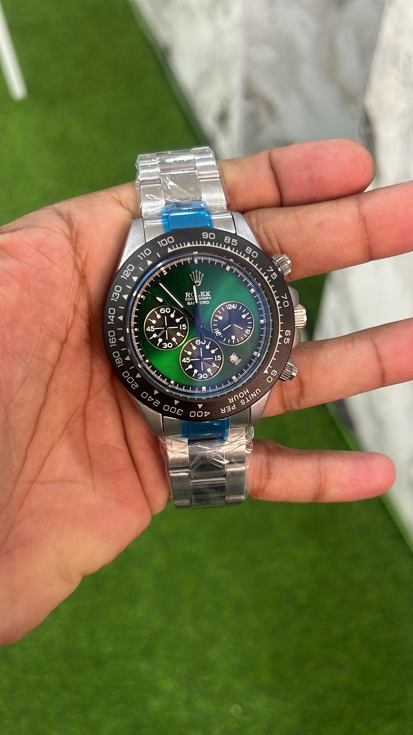 (Brand Inspired) Rolex Bamford - Silver Chain