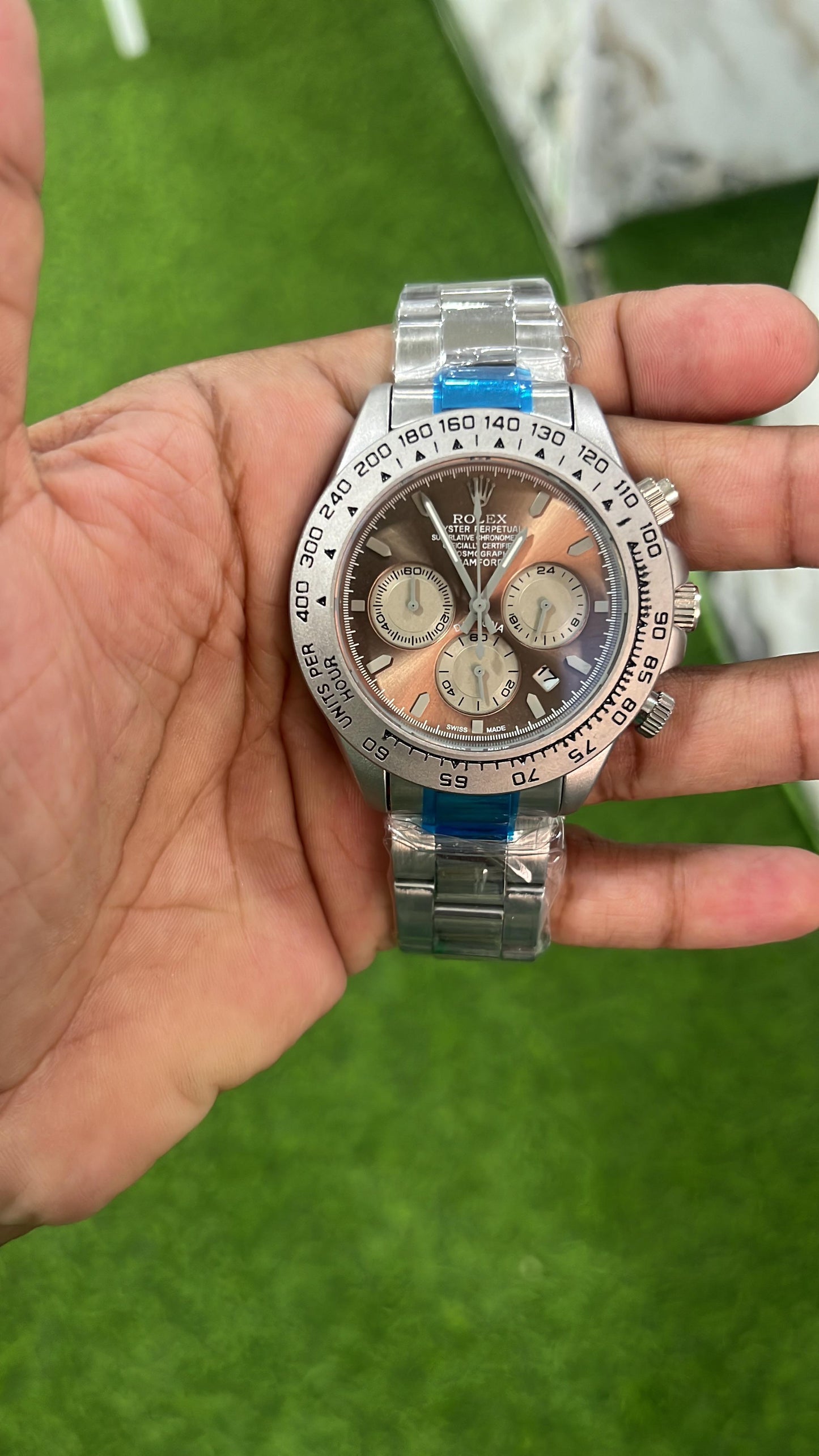 (Brand Inspired) Rolex Bamford - Silver Chain