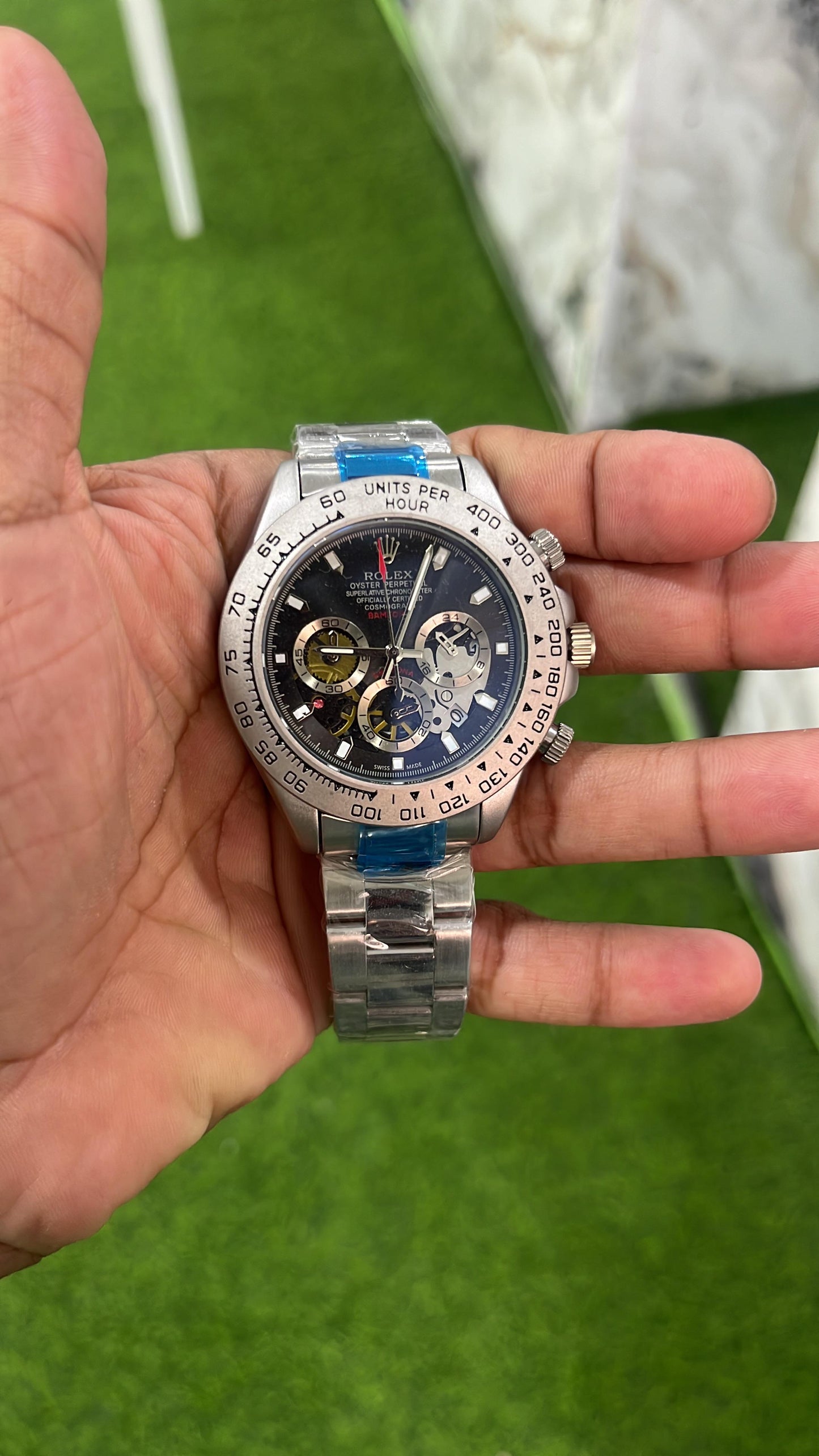 (Brand Inspired) Rolex Bamford - Silver Chain