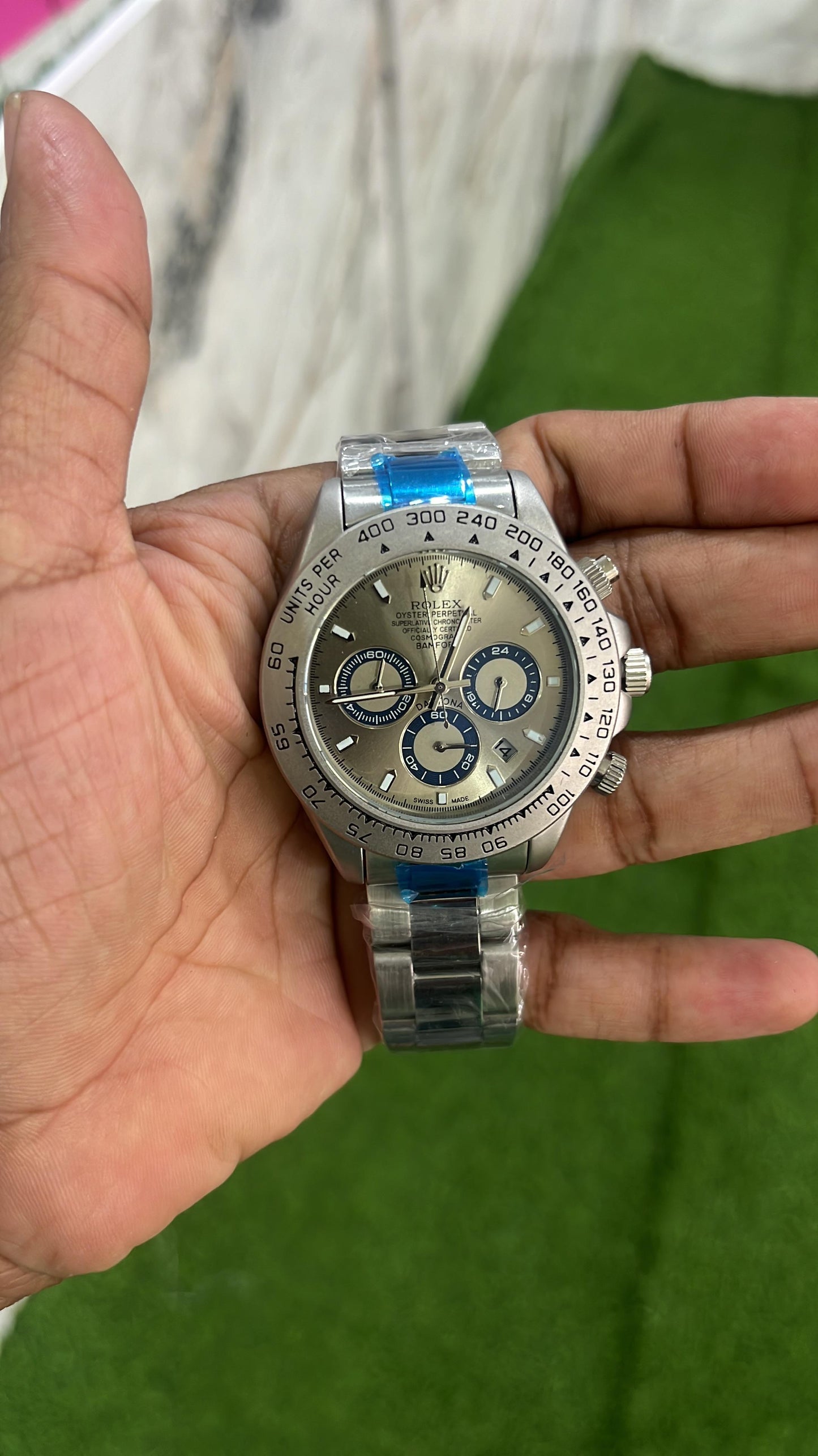 (Brand Inspired) Rolex Bamford - Silver Chain