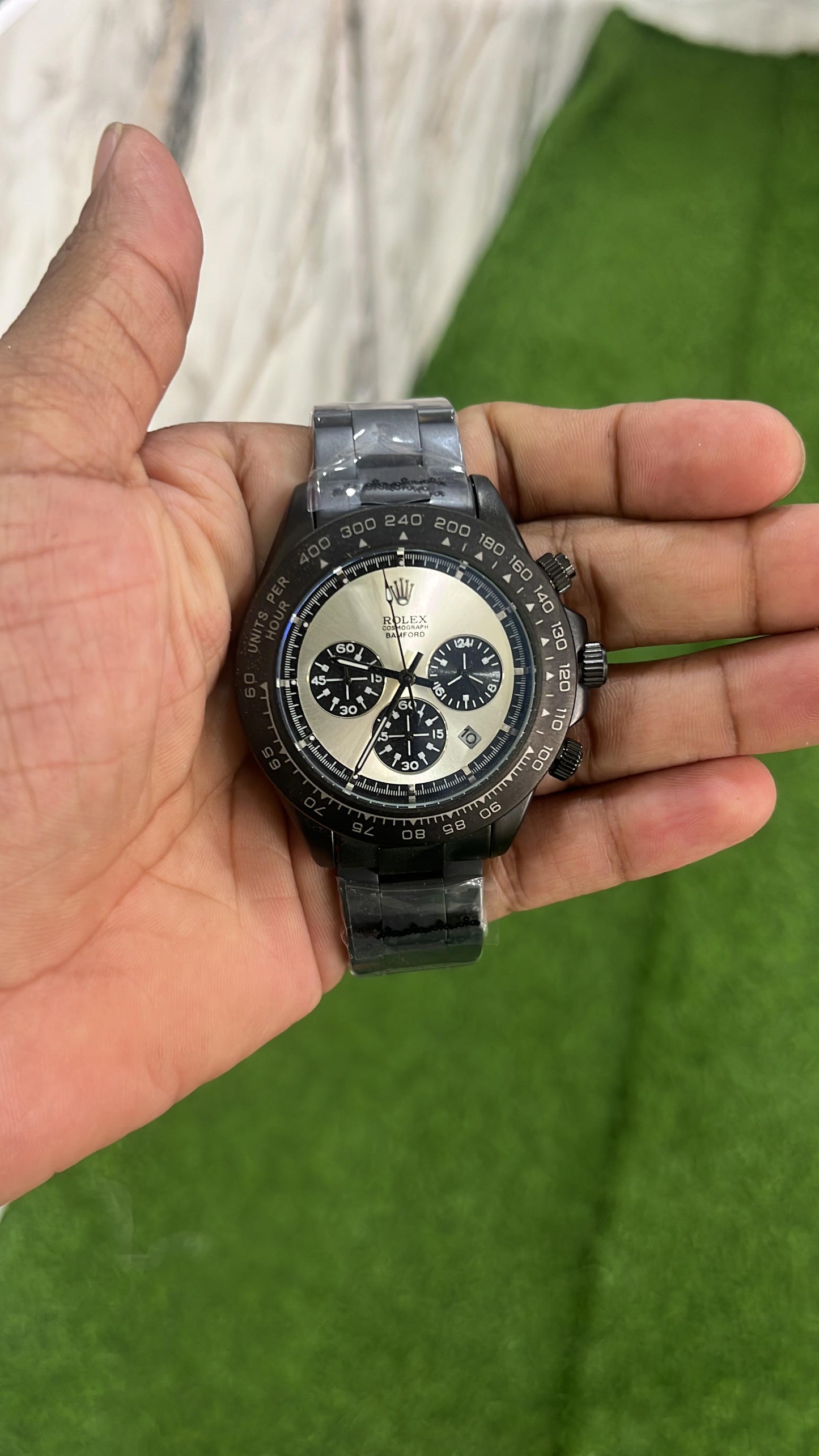 (Brand Inspired) Rolex Bamford - Black Chain