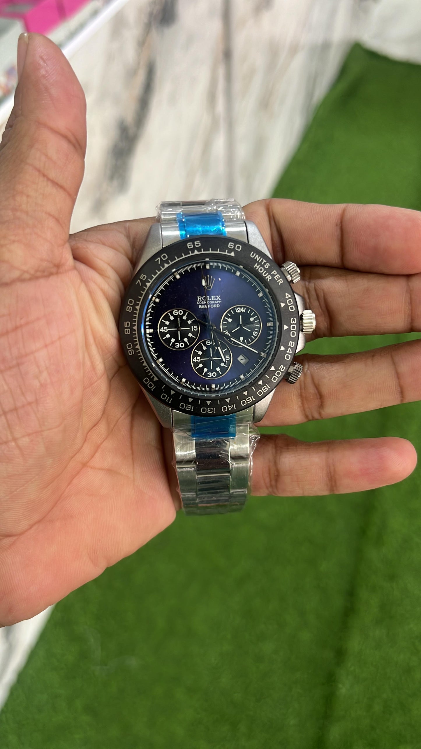 (Brand Inspired) Rolex Bamford - Silver Chain