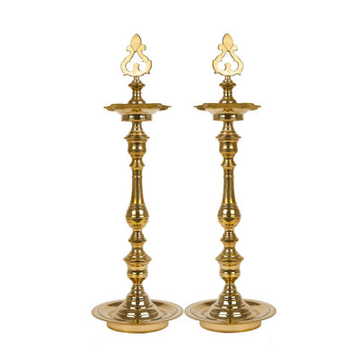 Pure Kuthu Vilakku - Brass Oil Lamp 2 Pcs (1.6 KG/Pc)