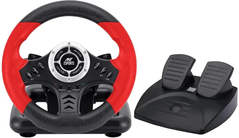 Ant Esports Corsa Racing Wheel with Pedal GW170 (Red & Black, For PC)
