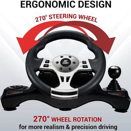 Ant Esports GW190 270° Degree Steering with Shifter Gaming Wheel