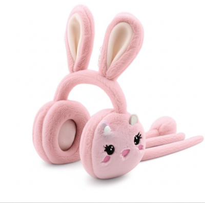 Cute Rabbit Ear Muffs for Kids & Womens